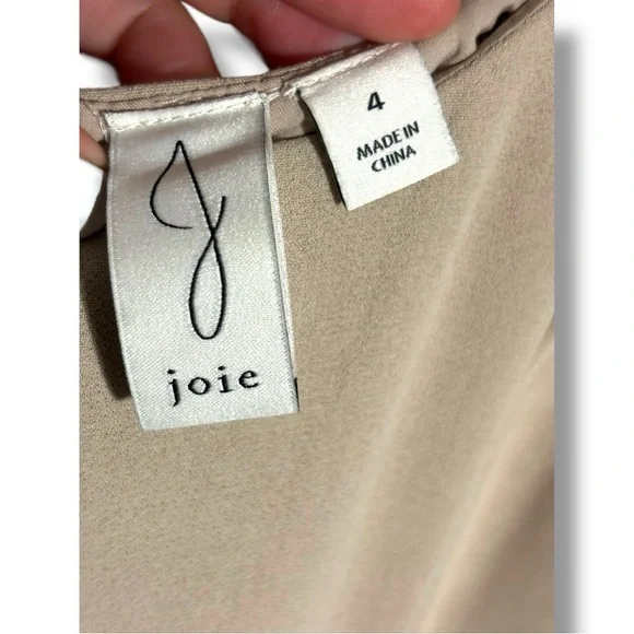 Joie Cream Sleeveless A-Line Square Neck Soft Fit & Flare Midi Dress - Picture 10 of 15